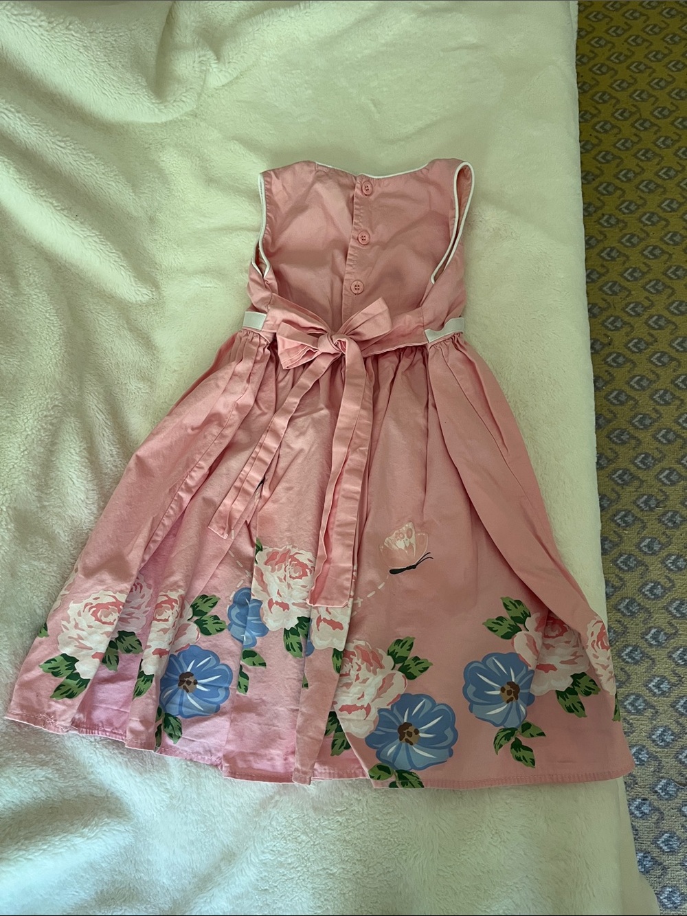 Gymboree Pink Floral Tie-Waist Party Dress